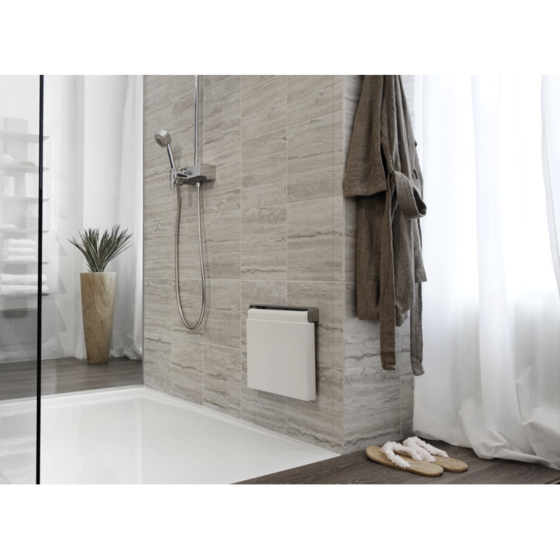 24" Cube Shower Chair, White