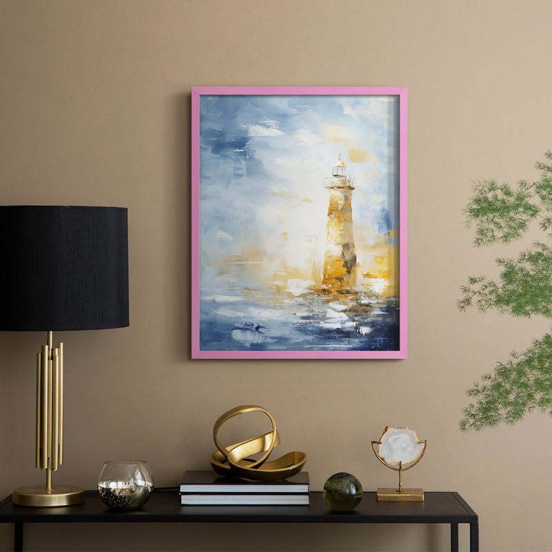 Reproduction encadrée NAUTICAL Series XXVII - bois massif, 21" H x 17" W, Pink