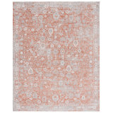 Oriental Area Rug in Rust/Gray
