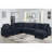 Sectional Sofa, Dark Blue-129582449