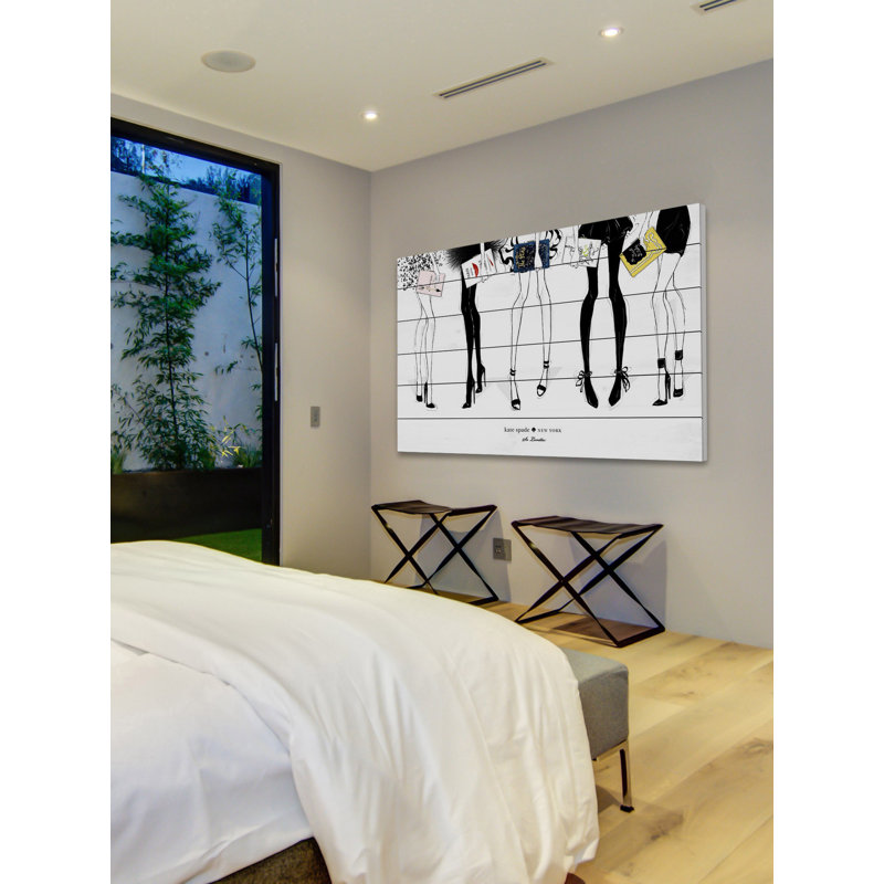 Reproduction d’art sur bois, "ny fashion" par loretta so-unframed, H 12 po x l 18 po x P 1,5 po