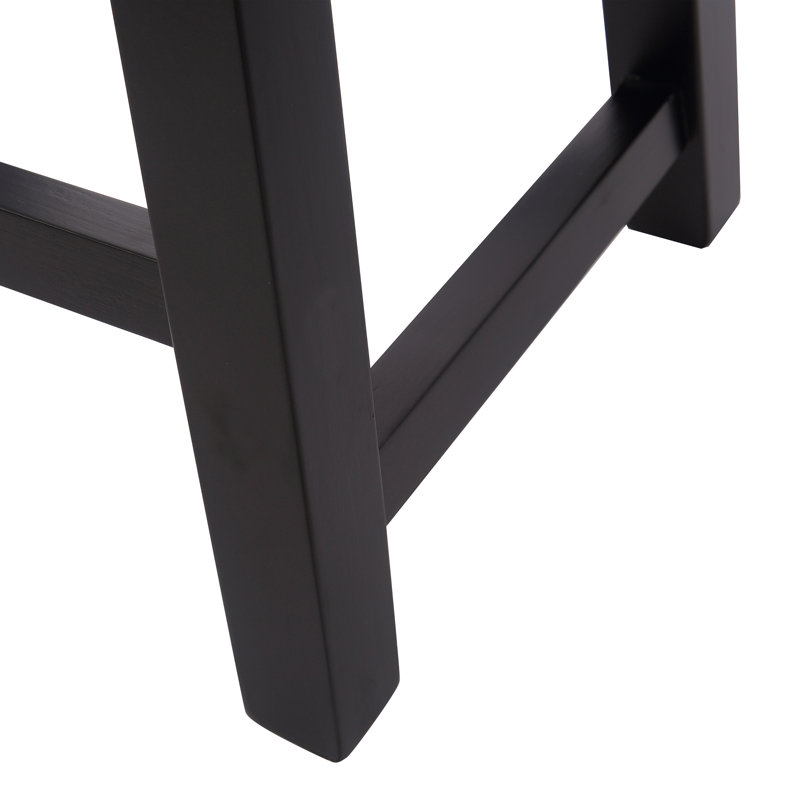Solid Wood Counter Stool, Counter Stool (24” Seat Height), Black
