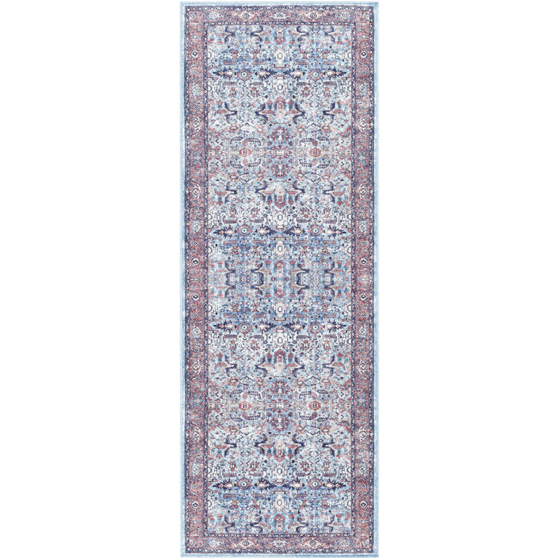 Tapis denim / brun / beige Analysa, Tapis de couloir 2 pi 7 po x 12 pi