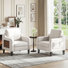 Mid-Century Modern Accent Chair, PU Leather, Solid Wood Frame With Foam Cushions