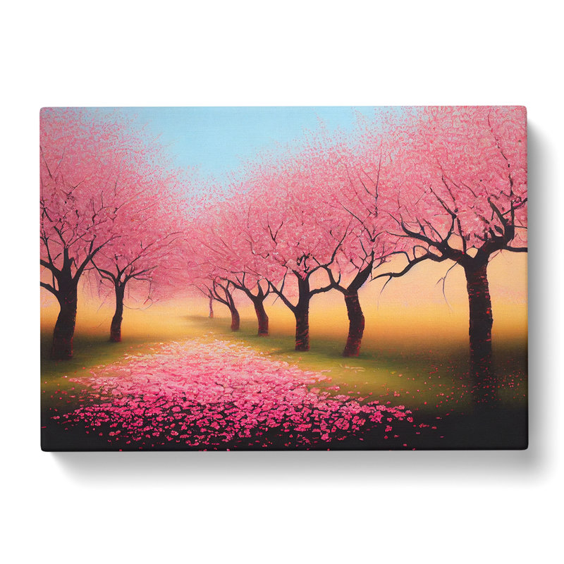 Hopeful Cherry Blossom Trees - Wrapped Canvas, 35cm H x 50cm W x 3cm D