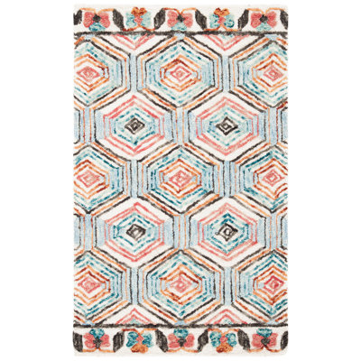Brashear Hand Tufted Wool And Cotton Geometric Rug
