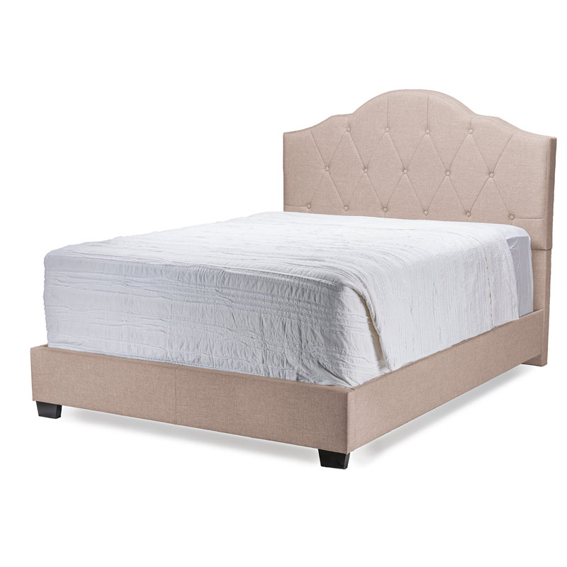 Lit tapissier standard Dracut, Brun, Très grand