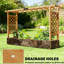 Pot à fleurs en bois avec treillis - espace de plantation spacieux de 68,9 po x 15,4 po pour plusieurs types de plantes, articles de décoration suspendus arqués, trous de drainage pour l'engorgement, construction en bois de sapin massif, l 78,7 po x P 17,7 po