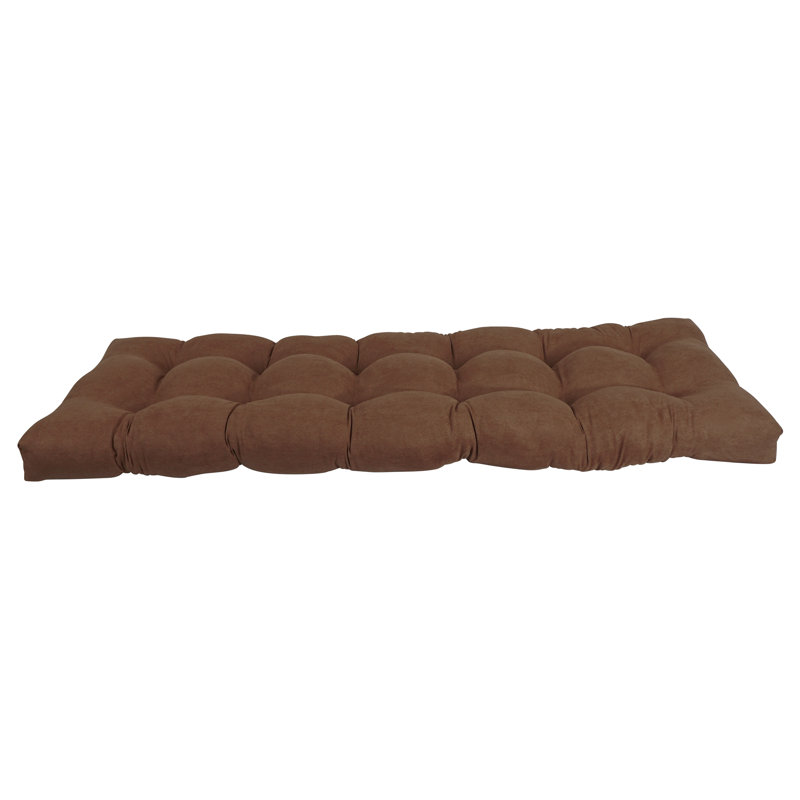 Coussin de siège en microsuède pour l'intérieur, L 60 po x P 19 po, Chocolat