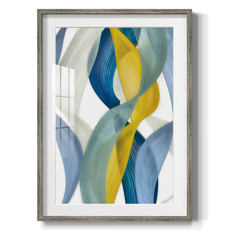 Bandes horizontales II - impression encadrée, Vieilli, H 25,5 po x l 17,5 po