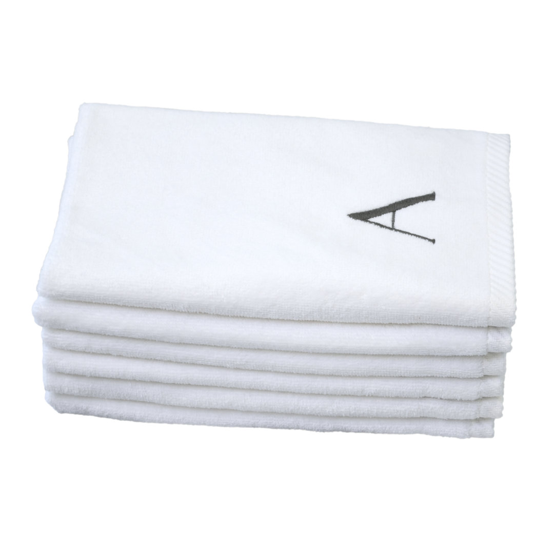 Donica Monogram Turkish Cotton Fingertip Guest Towel Set (Set of 6) Winston Porter 