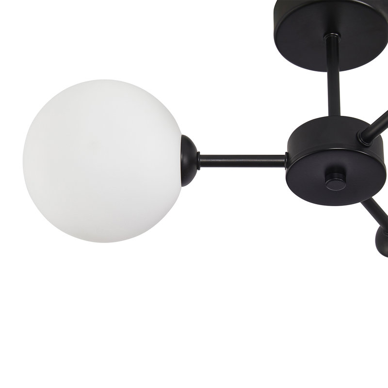 Semi Flush Mount, Matte Black