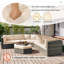 Canapé modulaire en osier pour l'extérieur-7712556