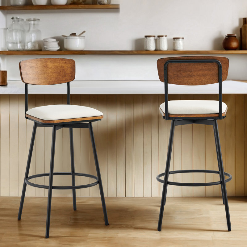 Tabouret de comptoir pivotant 27 po Avriel, Blanc, Tabouret de comptoir (hauteur de siège de 27 po), 2