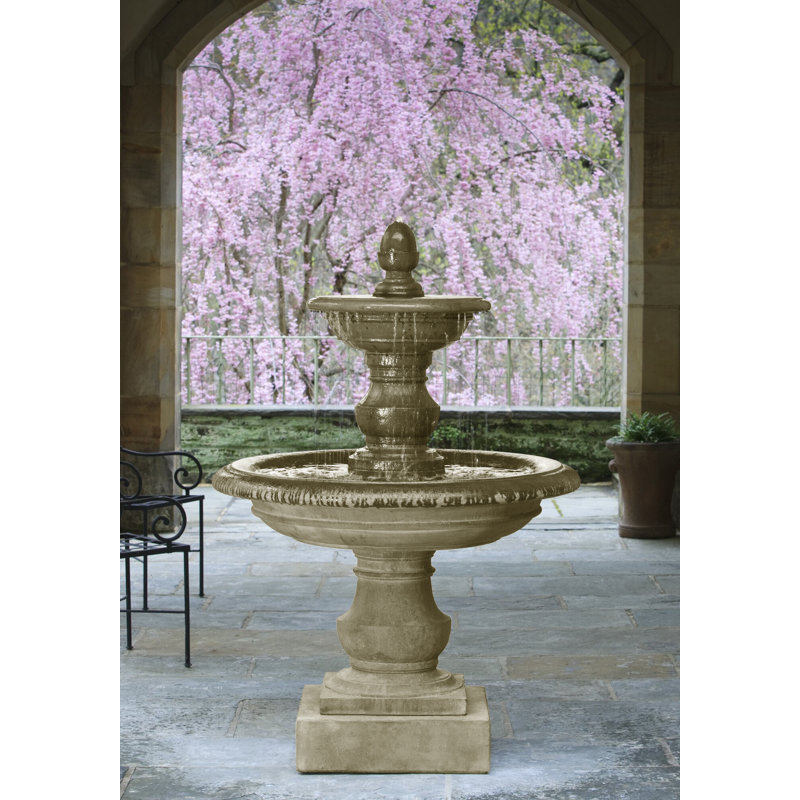 San Pietro Floor Fountain, Graystone