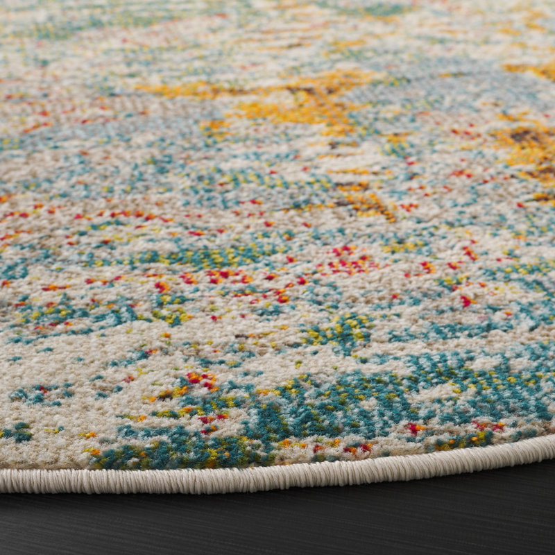 Madison Performance Abstract Rug, Round 6'7"