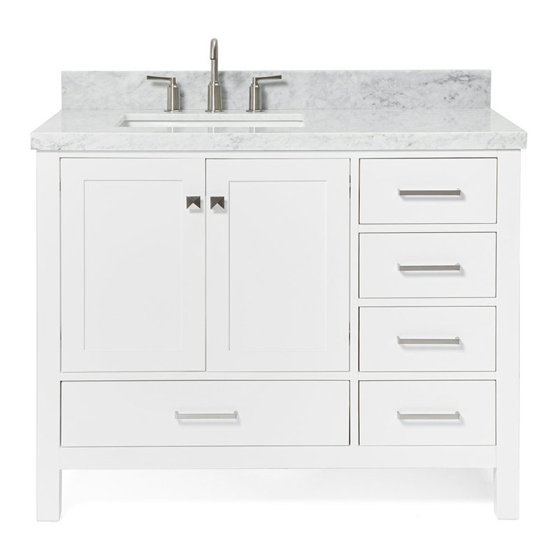 Ensemble de meuble-lavabo simple 43 po Cambridge, Blanc
