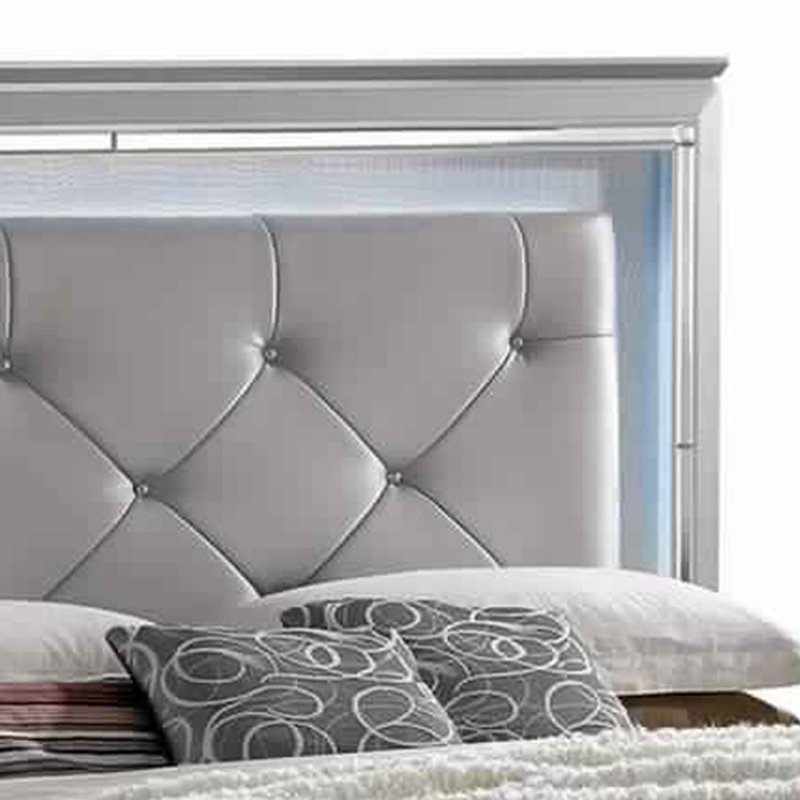 Ailey Vegan Leather Platform Bed, Queen