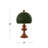 Ash Wood & Green Glass Table Lamp