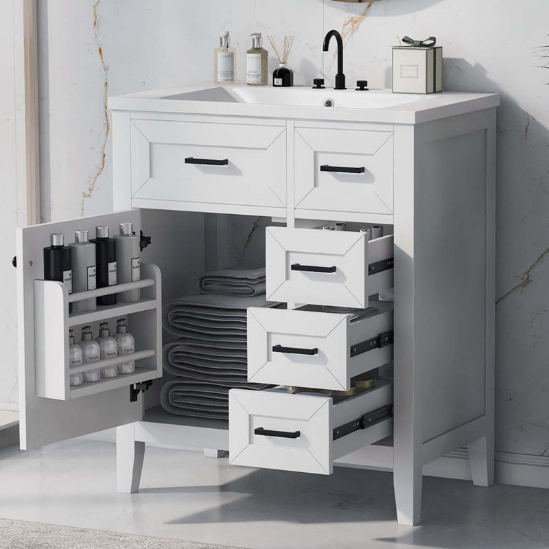 Meuble-lavabo 30 po avec lavabo, Blanc