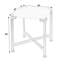 Loric 18 in. W Square Iron and Marble Side Table