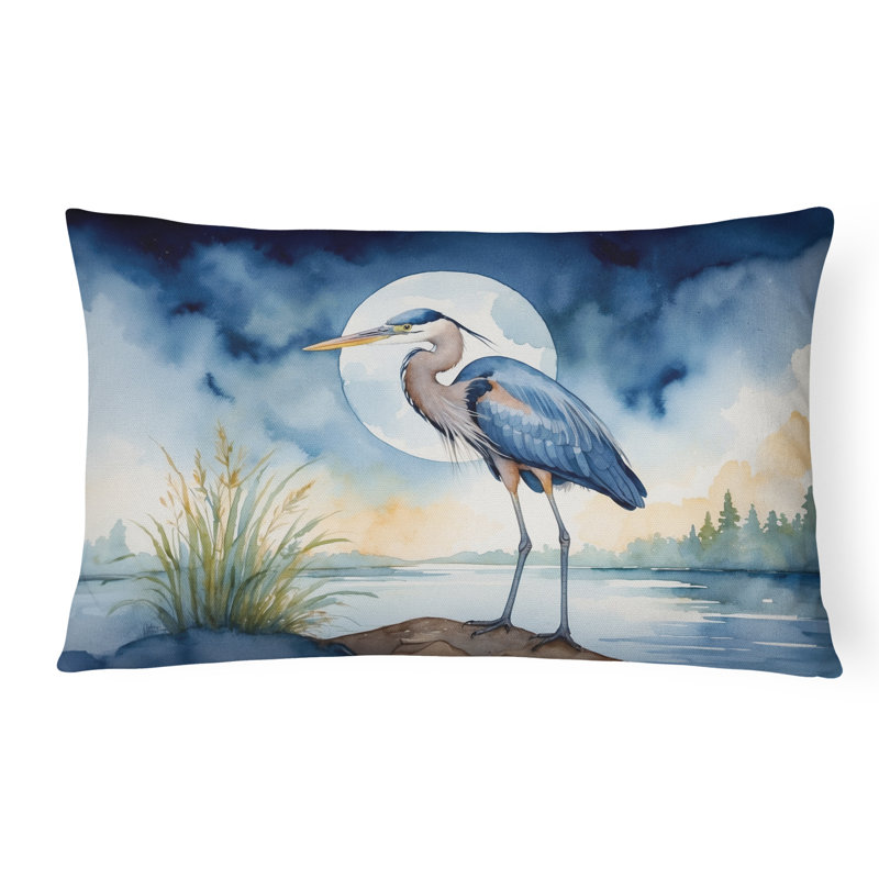 Coussin Blue Heron, Rectangle H 12 po x l 16 po