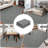 9'x12' Soft Plaid Washable Area Rug, Ultra-Thin Modern Stain Resistant Carpet for Home Office, Dark Grey-227077058-227077060