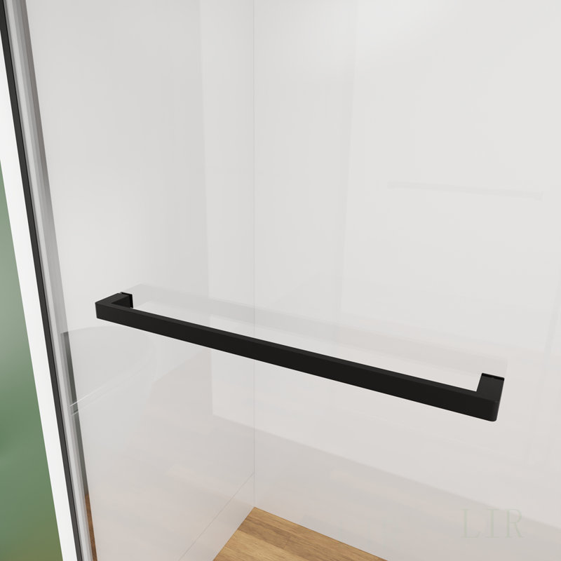 Semi-Frameless 60 In. W X 60 In. H Bathtub Sliding Shower Door With 1/4 In. Tempered Clear Glass For Enhanced Safety And Durability, Shower Door
