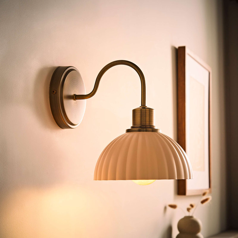 Akshayan Armed Sconce, Brushed Gold