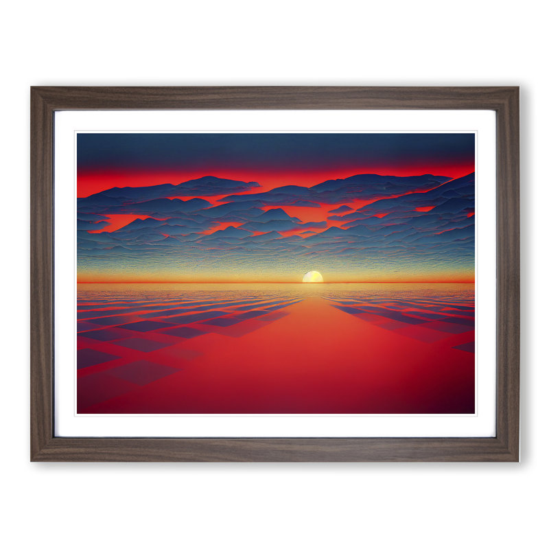 Showstopping Sunset - Framed Print, Walnut, 34cm H x 46cm W x 2cm D