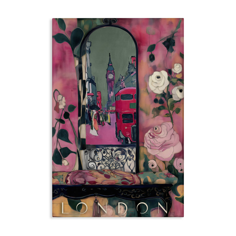 Toile London Spring Street View, conception par Annabelle Hall, H 30 po x l 20 po