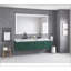 Miroir de salle de bain 84 po x 40 po à DEL avec éclairage avant et arrière, antibuée, mémoire, 3 couleurs, gradation continue, meuble-lavabo mural-548222241-548222682