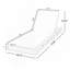 Chaise longue de patio en bois