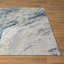 Tapis rectangulaire bleu / gris en polypropylène tissé à la machine Timmo-181002507