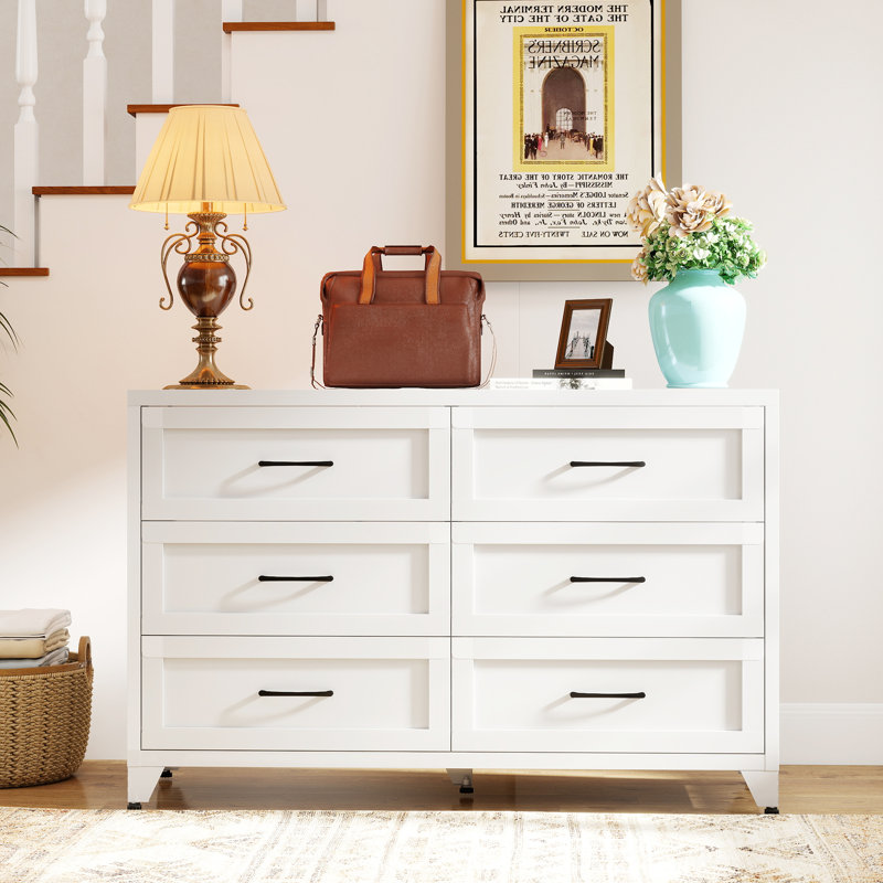 Commode 6 tiroirs Modern, White