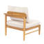 Canapé d'extérieur en bois d'acacia Terassi, finition teck clair avec coussin beige