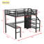Lit mezzanine avec bureau en L et port USB