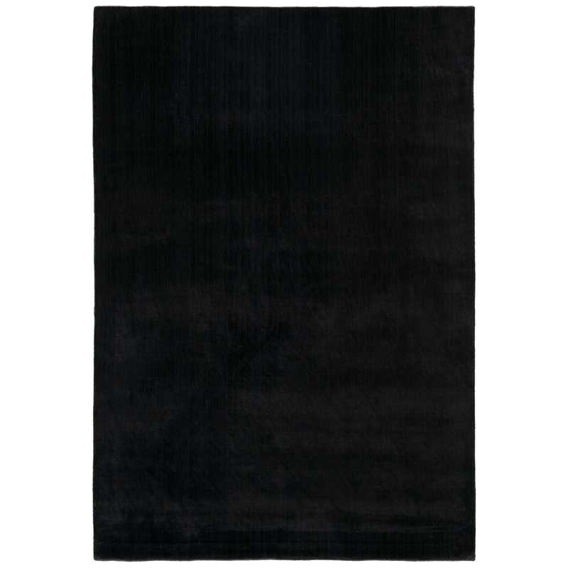 Endora Hand Loomed Viscose Solid Color Rug, Rectangle 4' x 6'