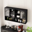 Armoire murale en verre 47,25 "à quatre portes, murale, adaptée-106502418