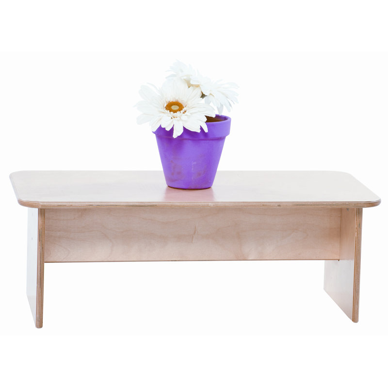 Natural Wood Rectangular Coffee Table with Lifetime Warranty
