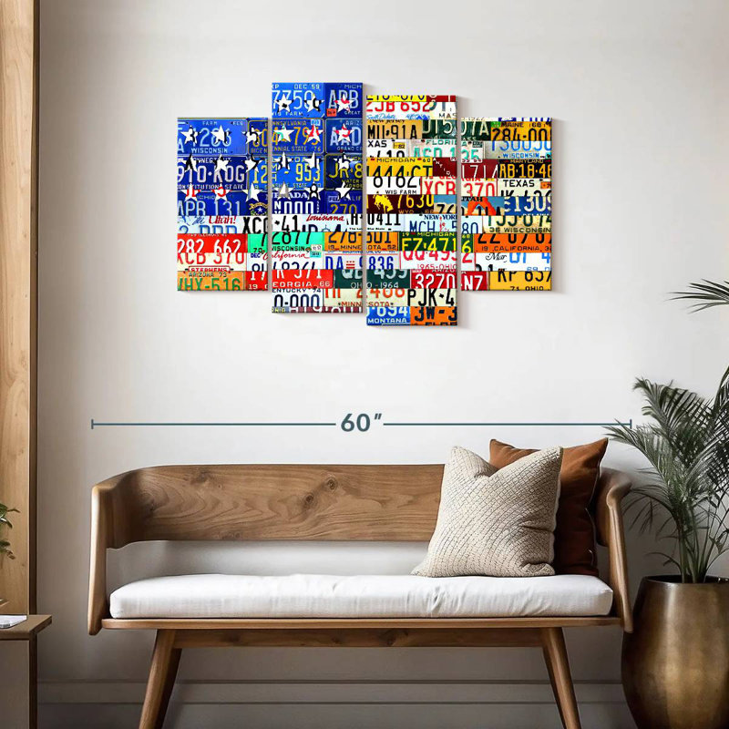 Borges Scrap Flag, 27" H x 43" W