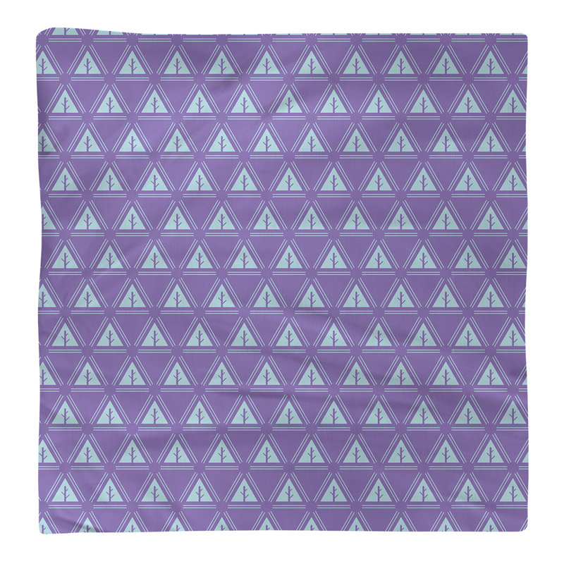 Serviette de coton à arbre minimaliste deux couleurs Barbra, H 0,1 po x l 22 po x P 22 po, Mauve / bleu sarcelle