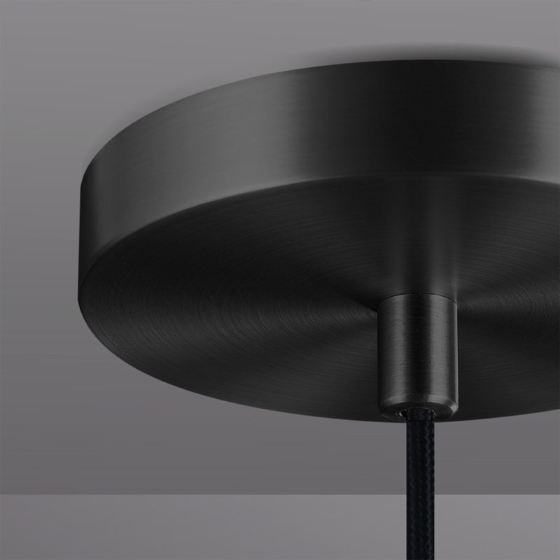 Steban 1 - Light Dimmable Cylinder Pendant Light, Matte Black