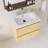 Wall Mounted Single Bathroom Vanity With White Ceramic Integrated Top-686013749-686013744