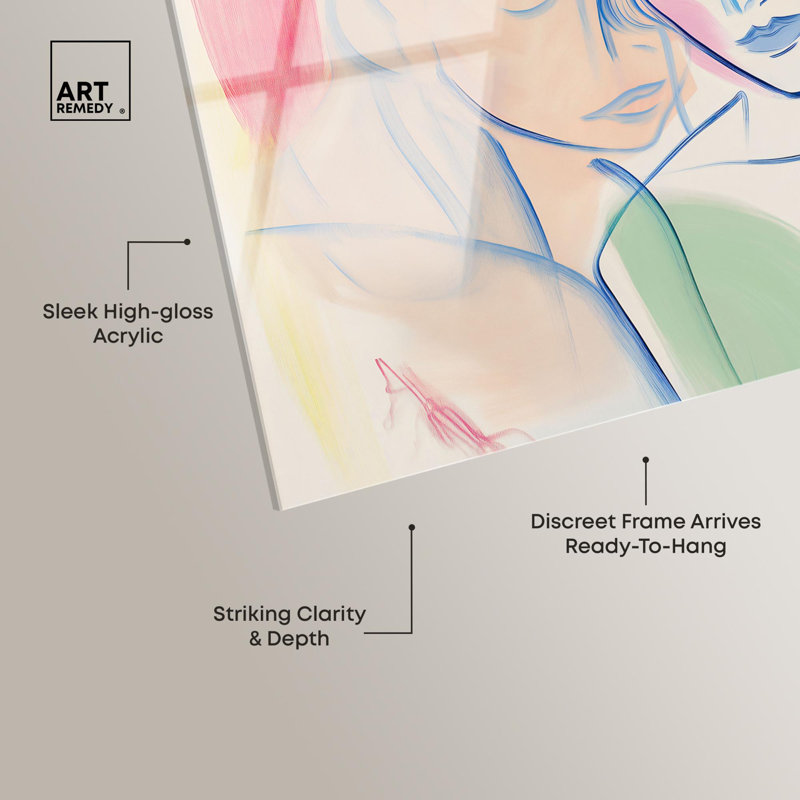 Brushstroke Bond Acrylic Maximalist Wall Decor by Art Remedy, Ready to Hang, 10" H x 15" W