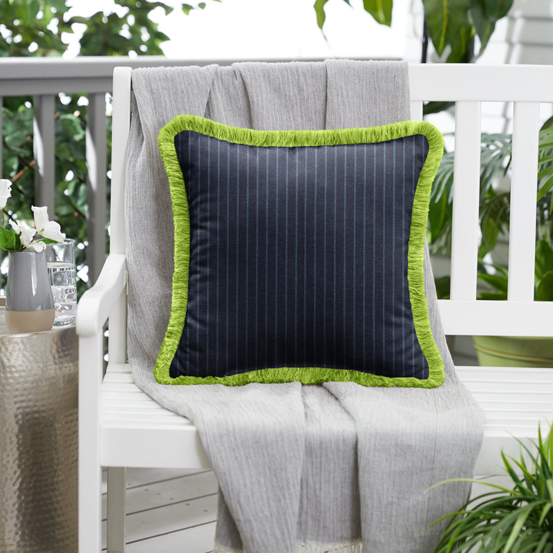 Housse et insert de coussin extérieur d'extérieur, Bleu marine / amande