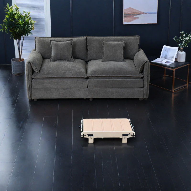 Canapés modernes en chenille pour la maison, causeuse spacieuse avec assemblage de bricolage