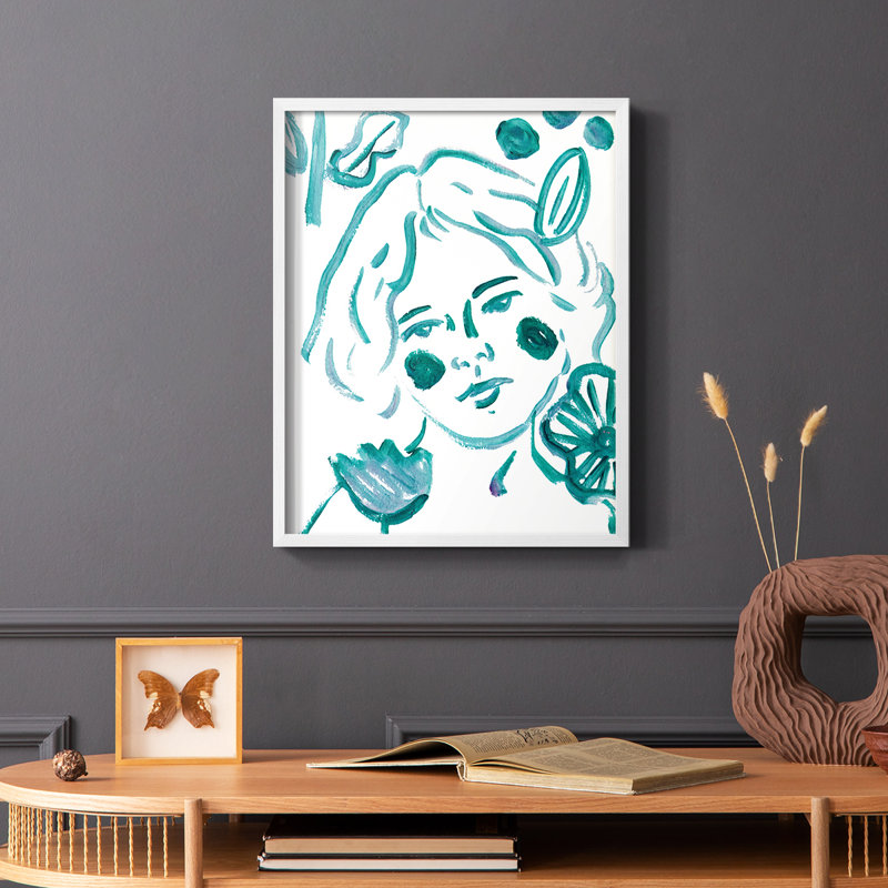 «Budding Flower III», reproduction encadrée - bois massif, H 28 po x l 22 po, Blanc