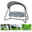 Chaise berçante triple en corde courbée entièrement en acier