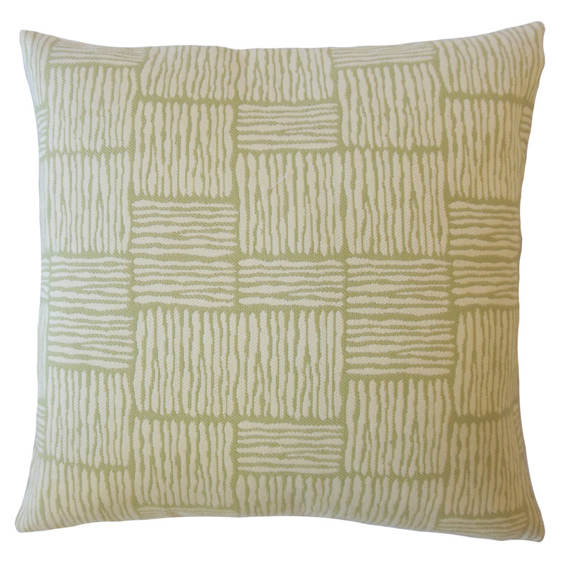 Perrin Striped Reversible Throw Pillow, Palm